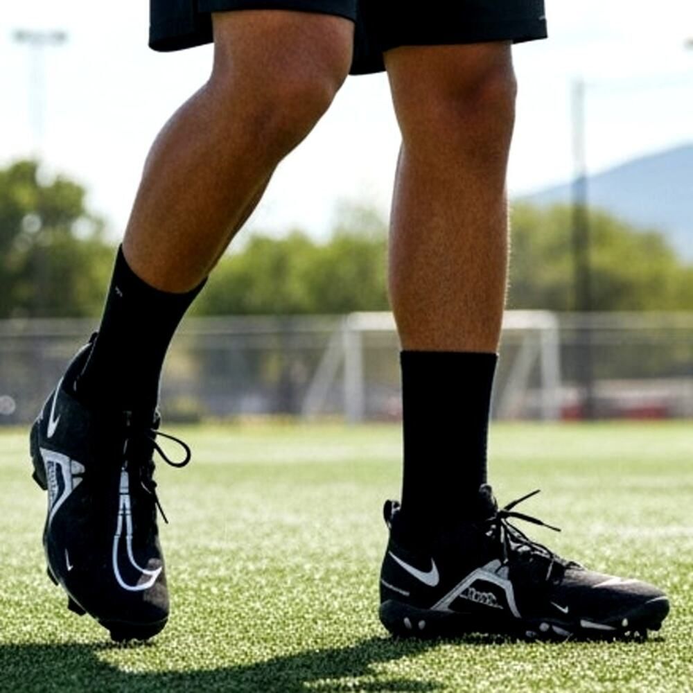 Nike Alpha Menace 3 Shark Mens Black Football Cleats - Size 9 - Picture 2 of 8
